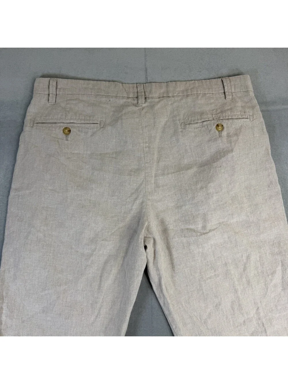 Joseph Abboud Linen Blend Pants Mens 38x34 Beige Modern Fit Cotton Lightweight